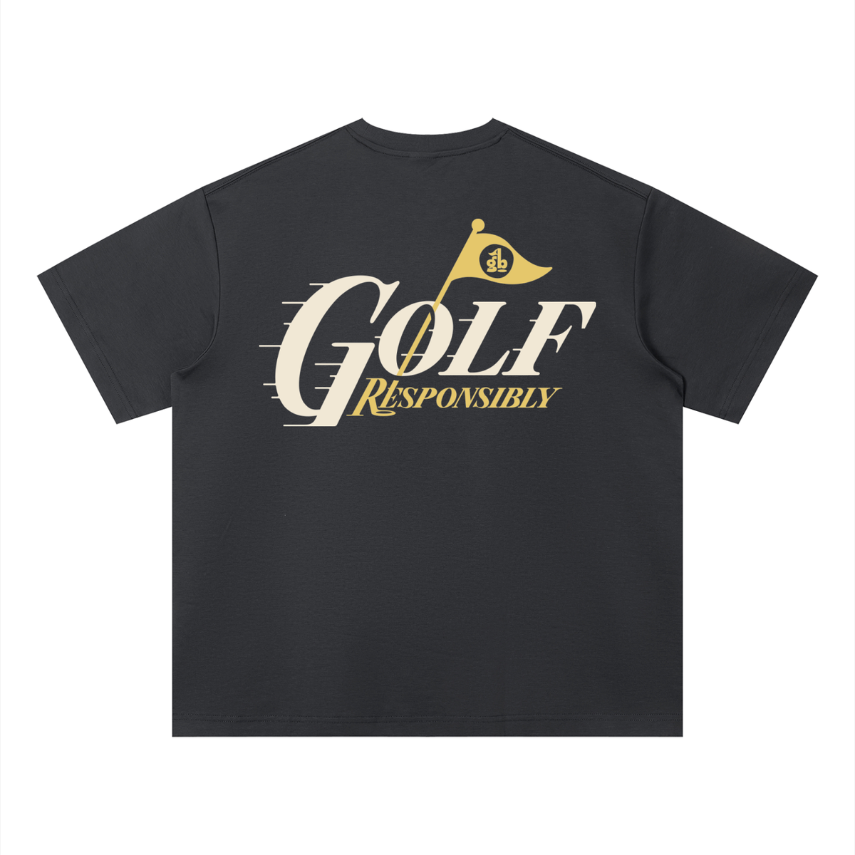 golf responsibly tee w/ upf 40 protection - dark gray