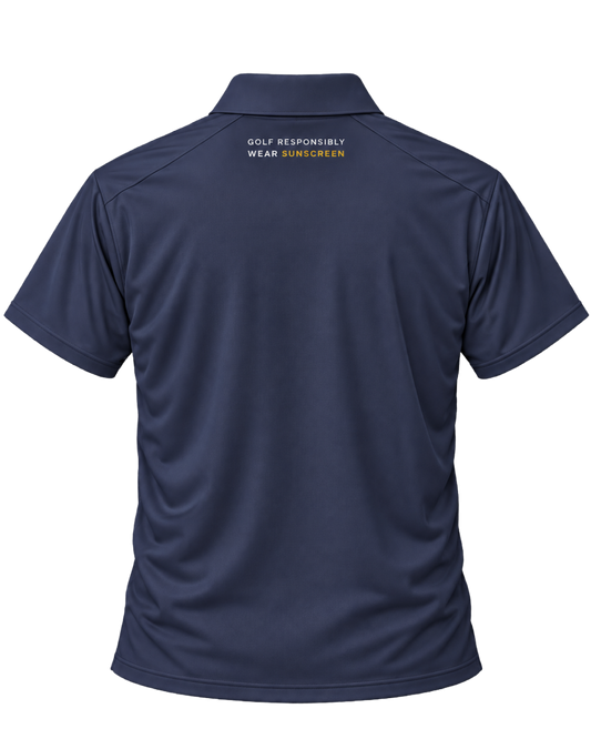 upf - wear sunscreen polo - navy