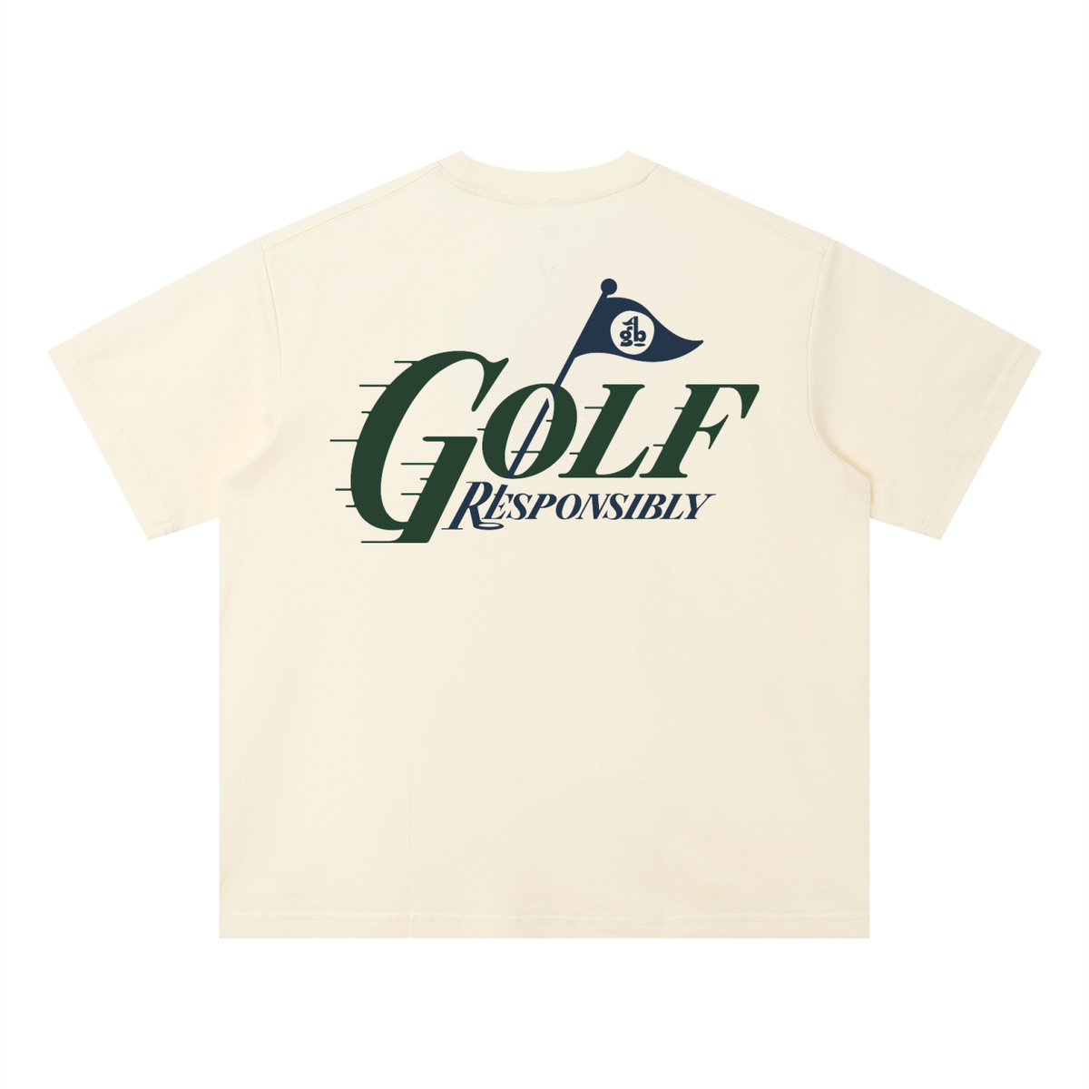 golf responsibly tee w/ upf 40 protection - ivory