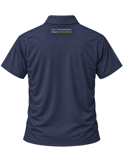upf - wear sunscreen polo - navy