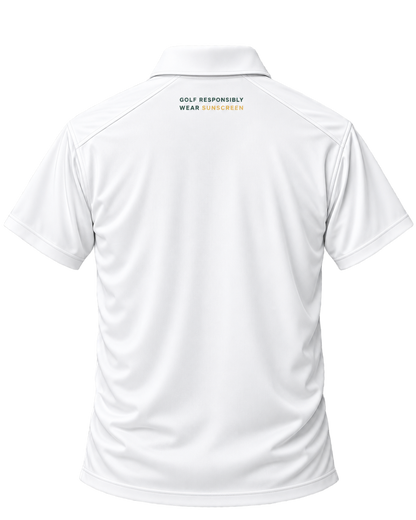upf - wear sunscreen polo - white
