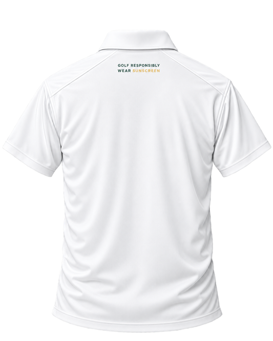 upf - wear sunscreen polo - white
